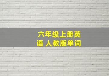 六年级上册英语 人教版单词